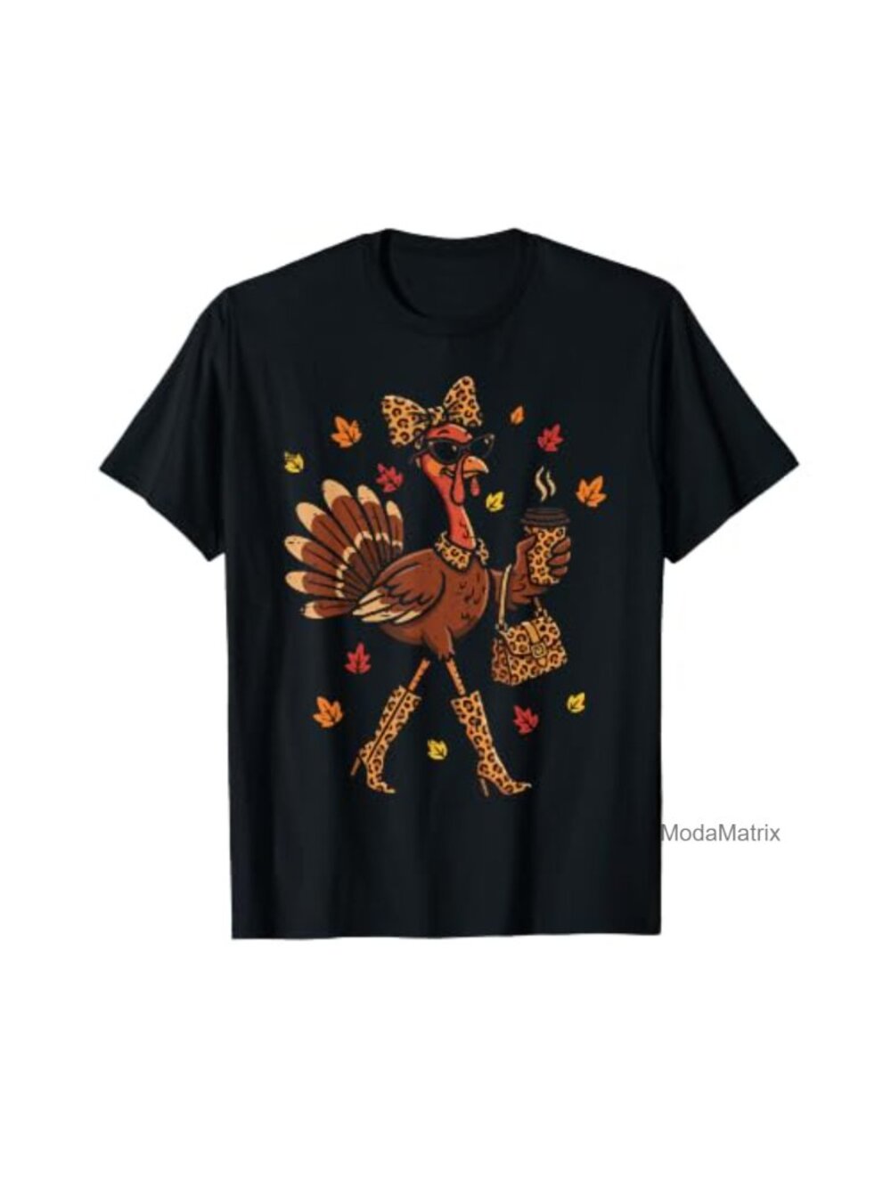 Thanksgiving Turkey Graphic Tee Short Sleeve Cotton Fall Holiday T-Shirt